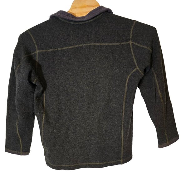 Exofficio Wool Blend Sweater Hiking Camping Fishing Medium Men Green Snap Collar - Picture 3 of 5